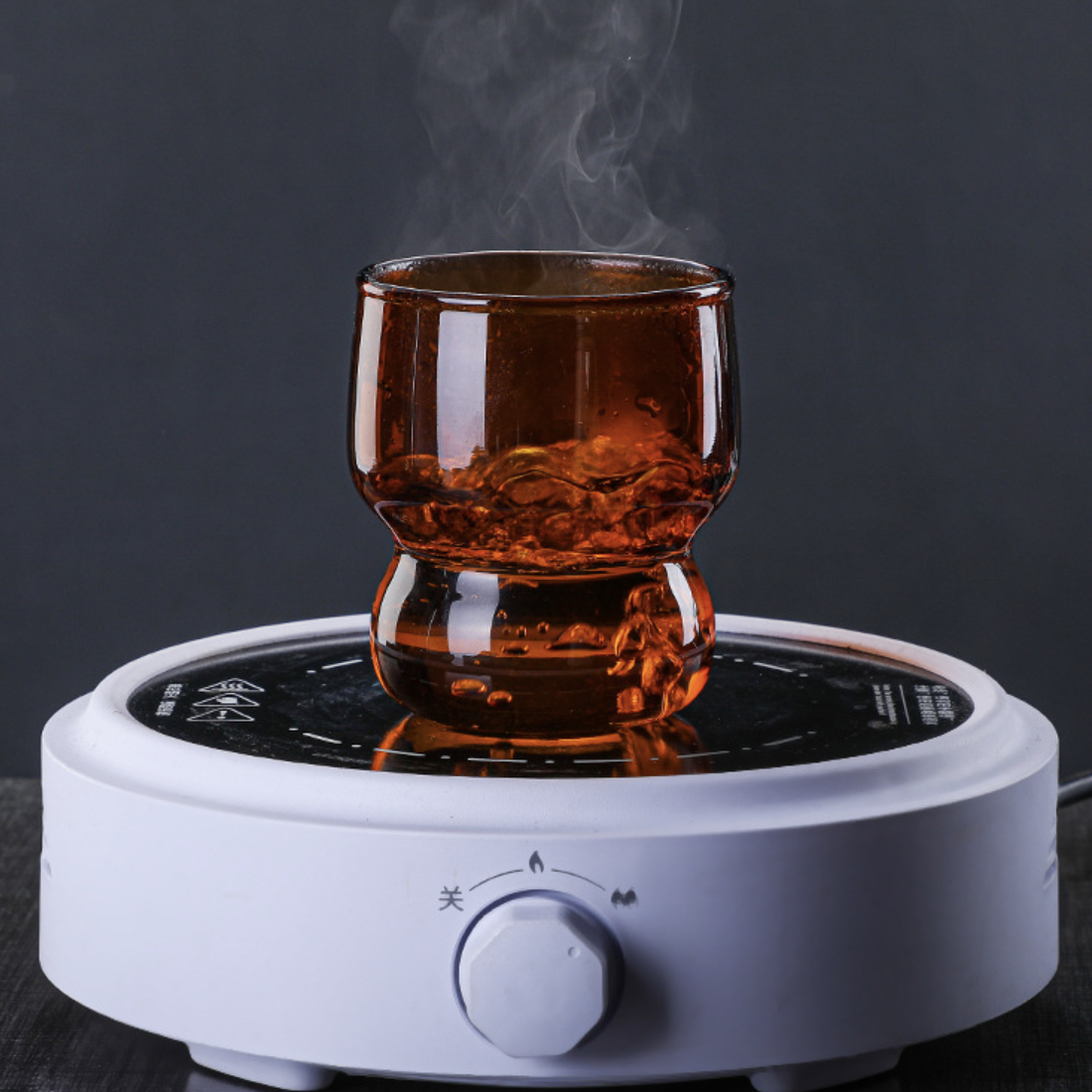 Transparent Borosilicate Glass Tumbler Amber Nestasia