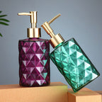 Lea Green Textured Glass Dispenser With Nozzle Nestasia