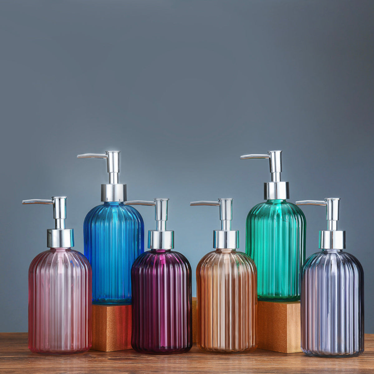 Ocean Blue Glass Dispenser With Nozzle Nestasia