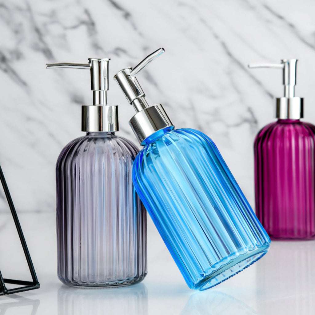 Ocean Blue Glass Dispenser With Nozzle Nestasia