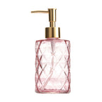 Regal Pink Textured Glass Dispenser With Nozzle Nestasia