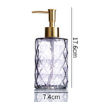 Vienna Grey Textured Glass Dispenser With Nozzle Nestasia