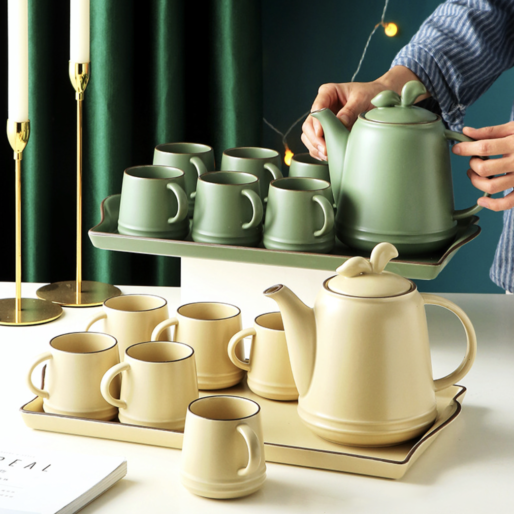 Crème De La Crème Ceramic Teaware Set Of 6 Nestasia