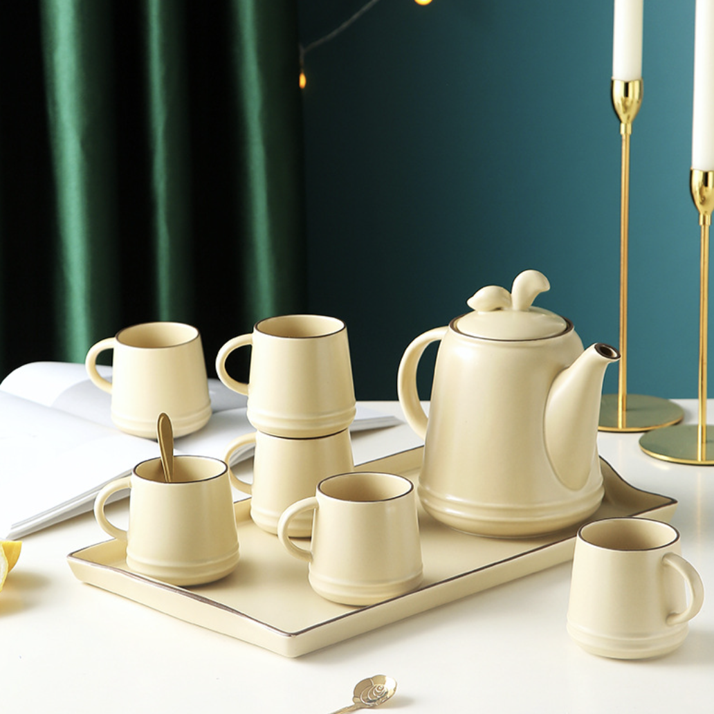 Crème De La Crème Ceramic Teaware Set Of 6 Nestasia