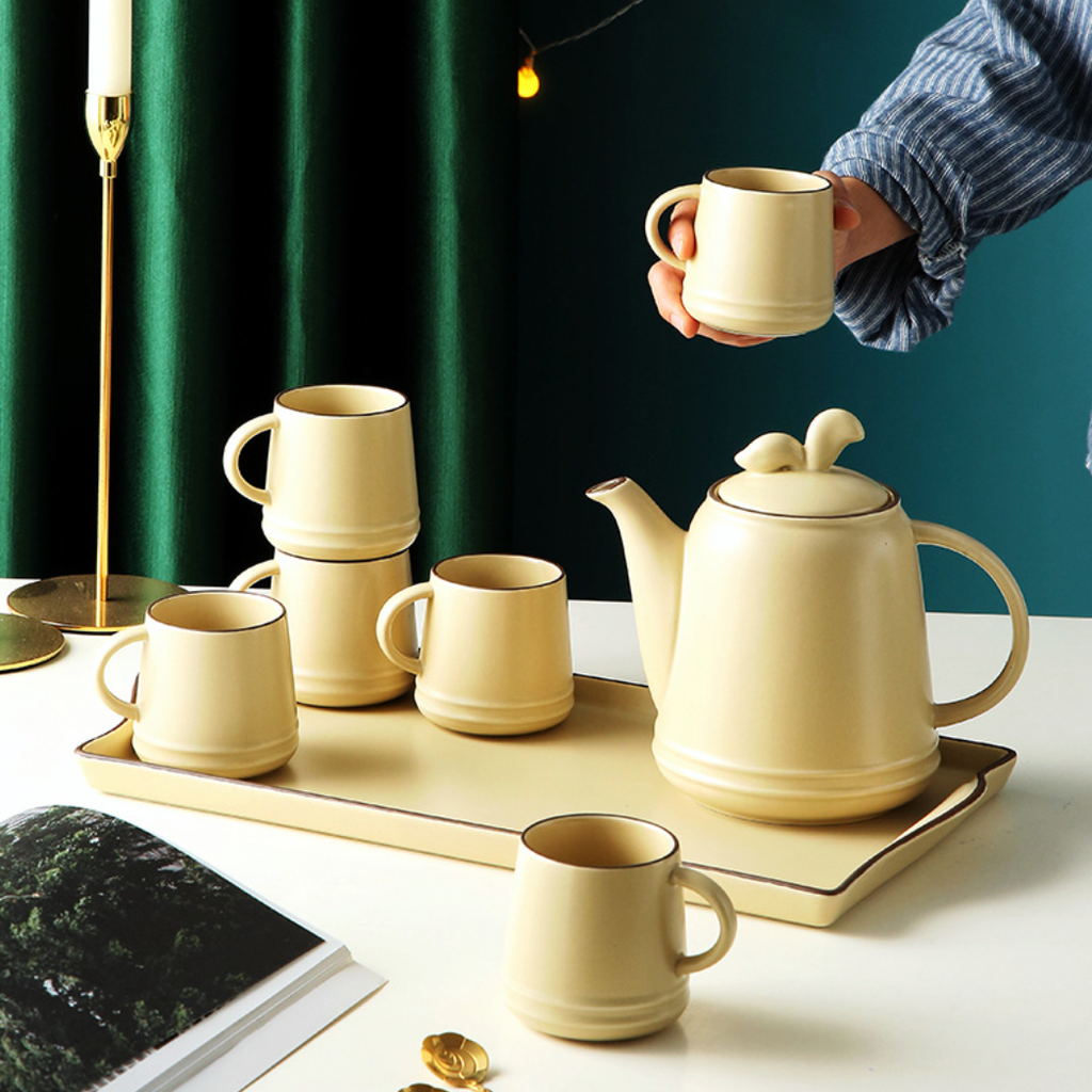 Crème De La Crème Ceramic Teaware Set Of 6 Nestasia