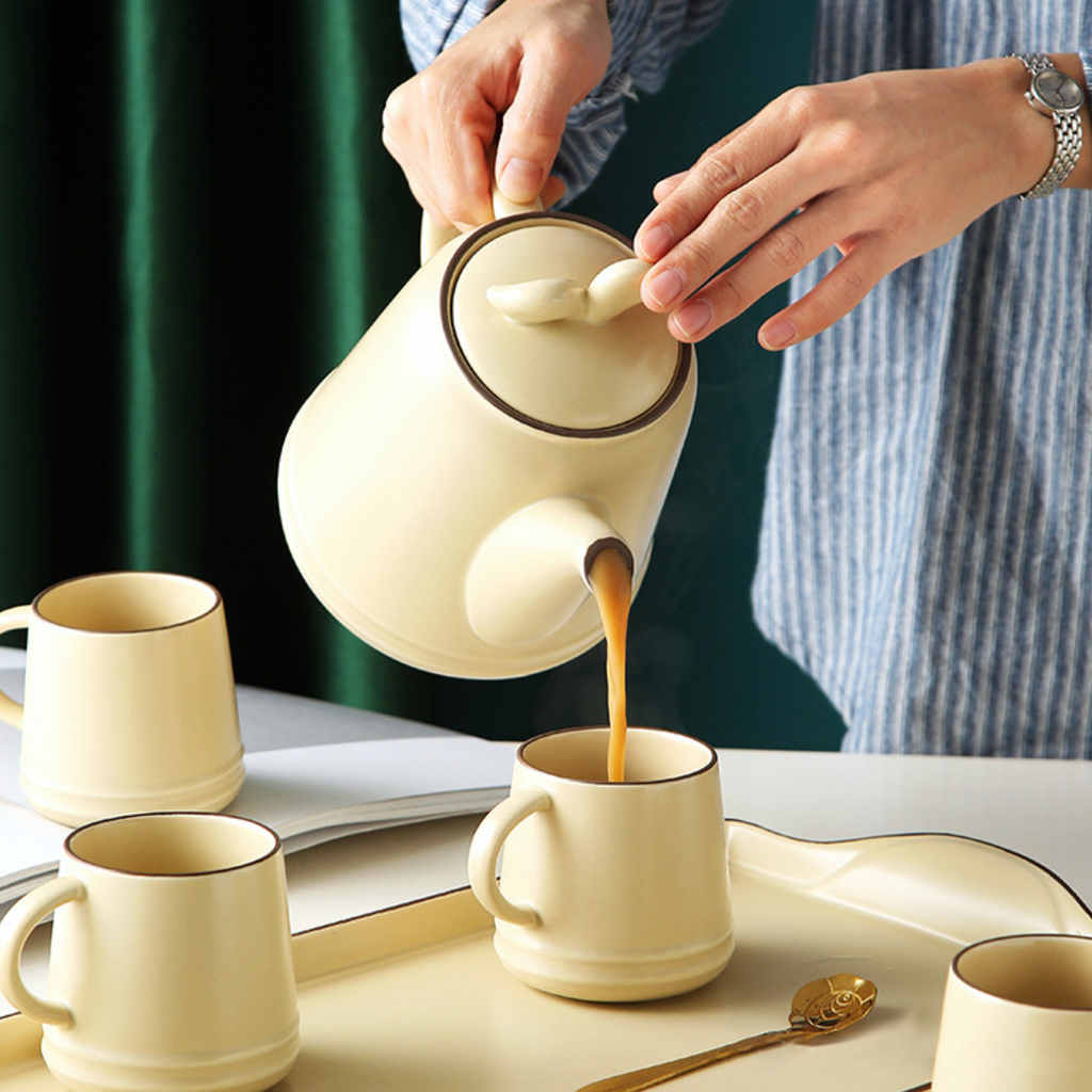 Crème De La Crème Ceramic Teaware Set Of 6 Nestasia