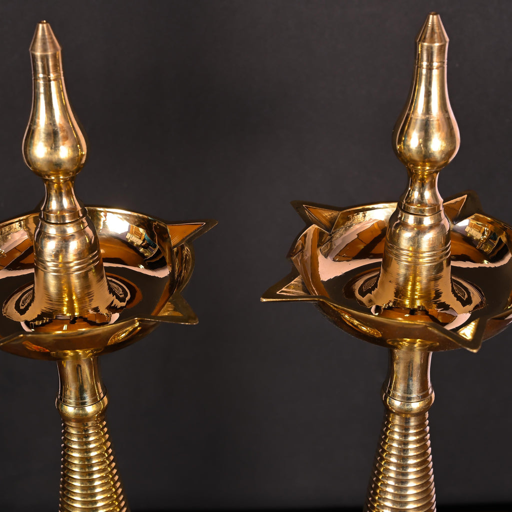 Brass Divine Samai Lamp Pair (25 Inch) Vedansh Craft