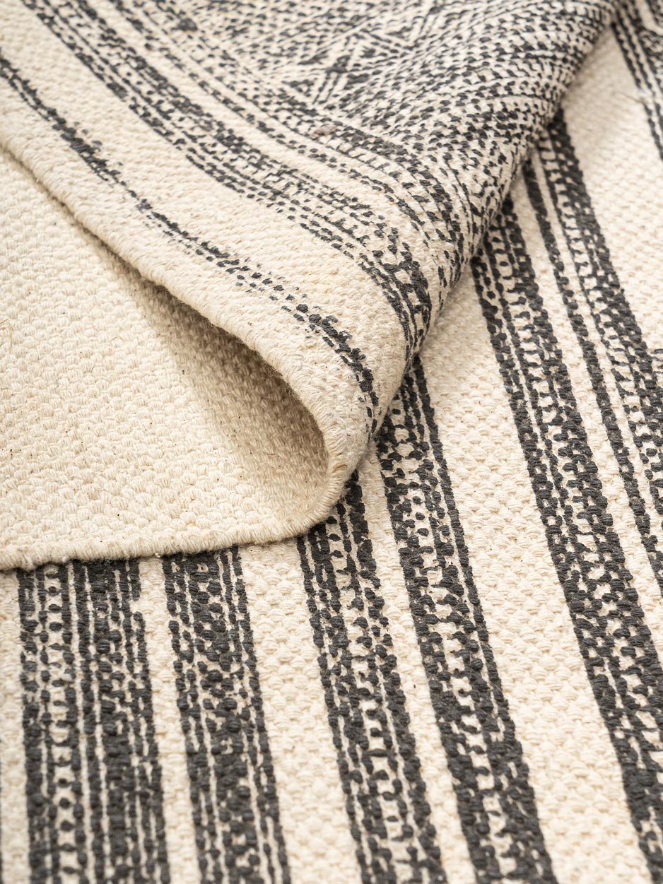 Bela Cotton Printed Rug Contrast Living