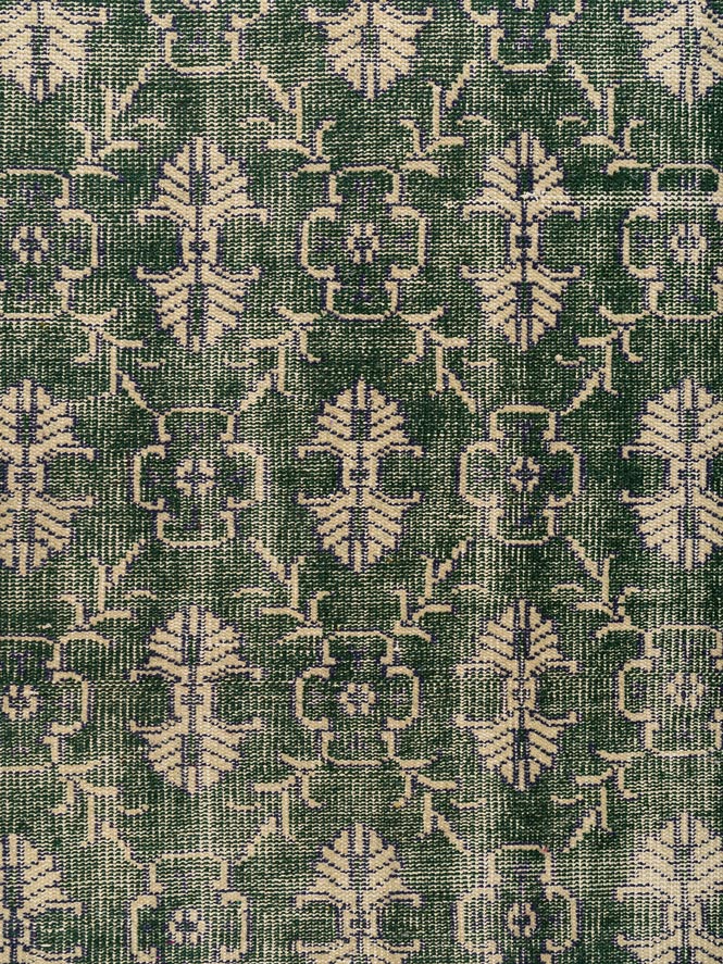 Budgam Wool Knotted Carpet Contrast Living