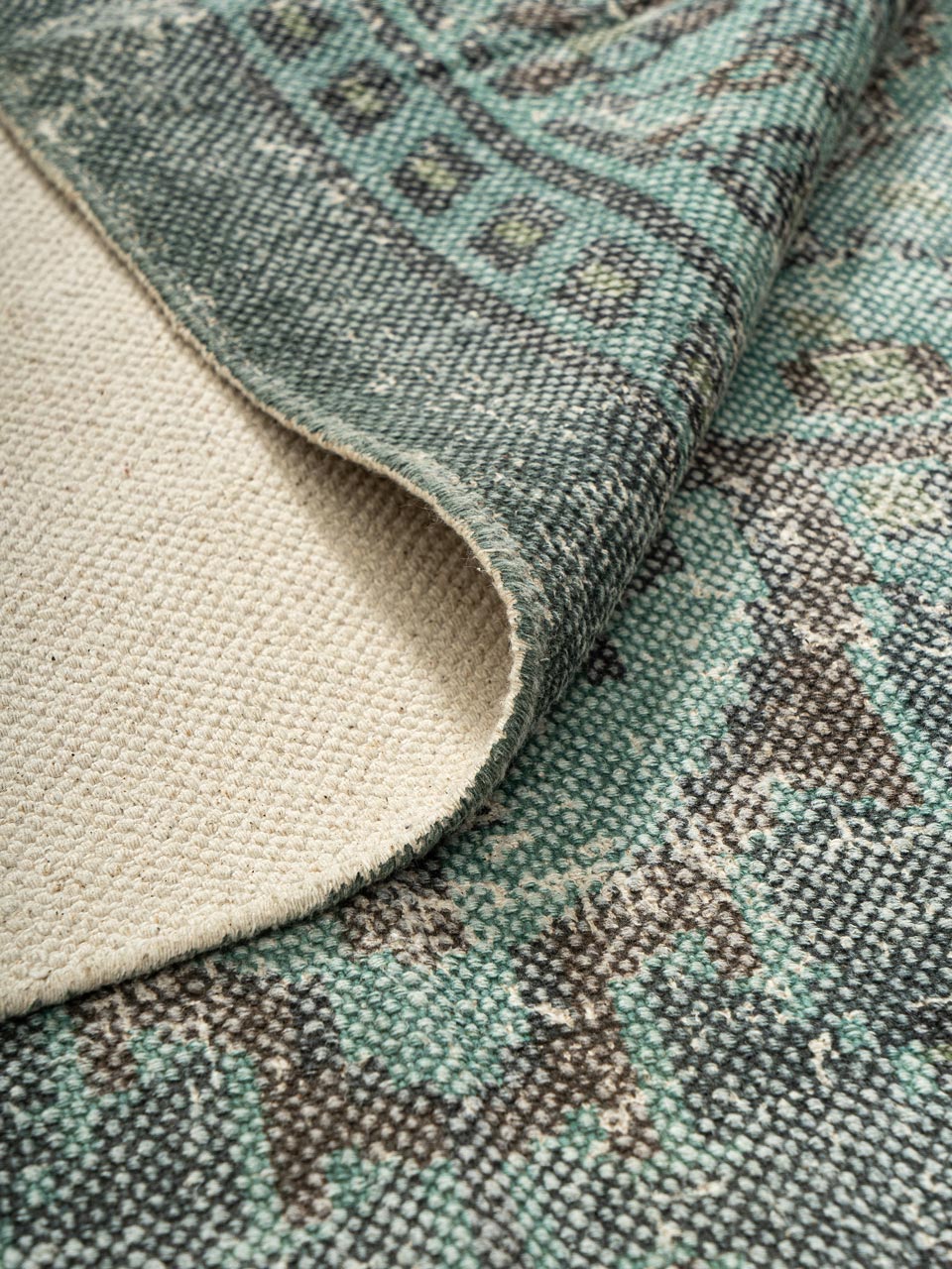 Sento Cotton Printed Rug Contrast Living