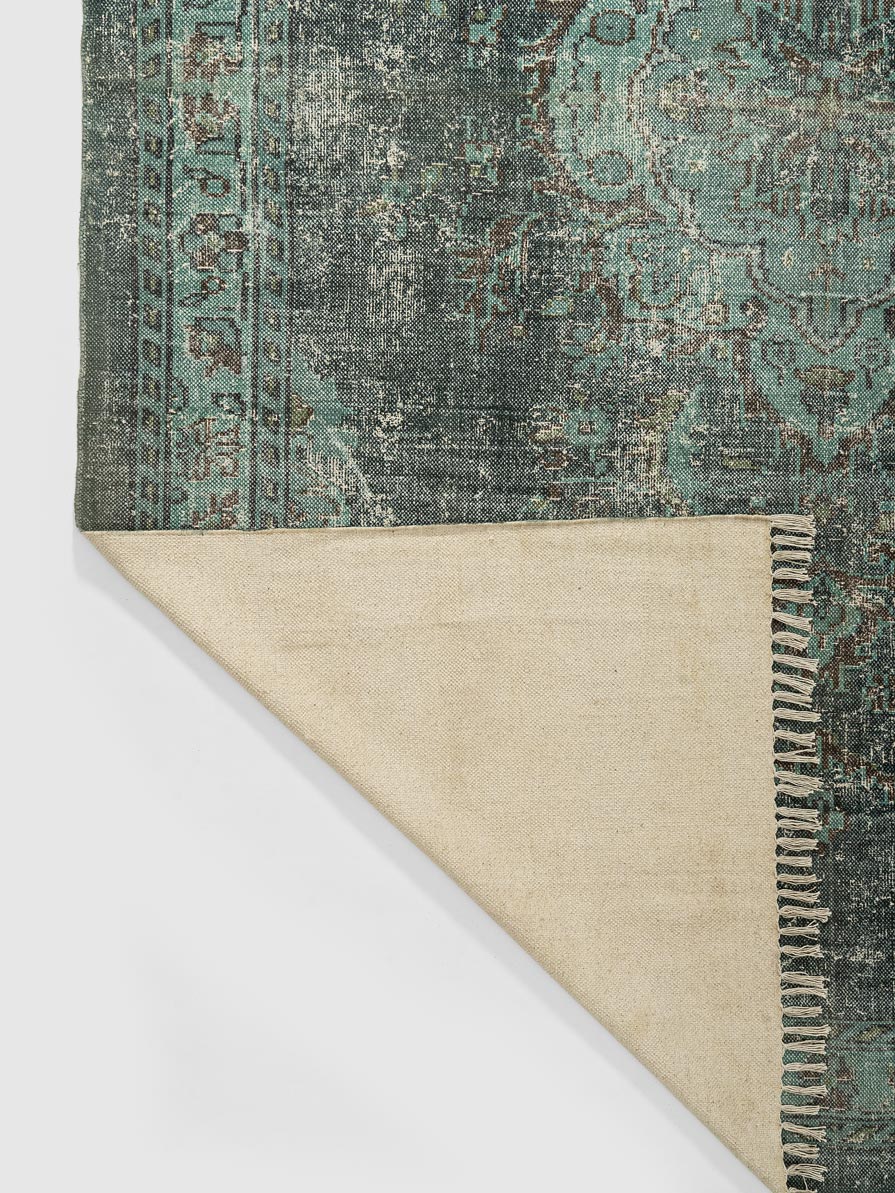 Sento Cotton Printed Rug Contrast Living