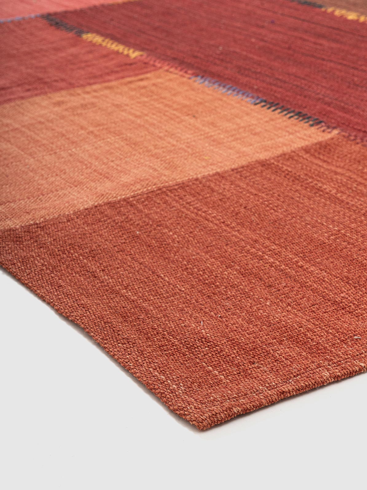 Lior Wool Patch Rug Contrast Living