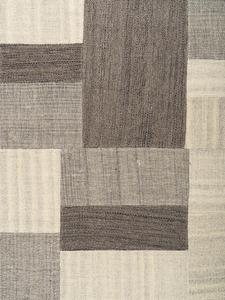 Mero Wool Patch Rug Contrast Living