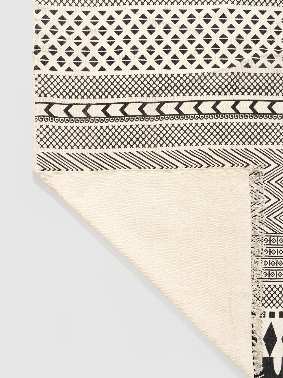 Bane Cotton Printed Rug Contrast Living