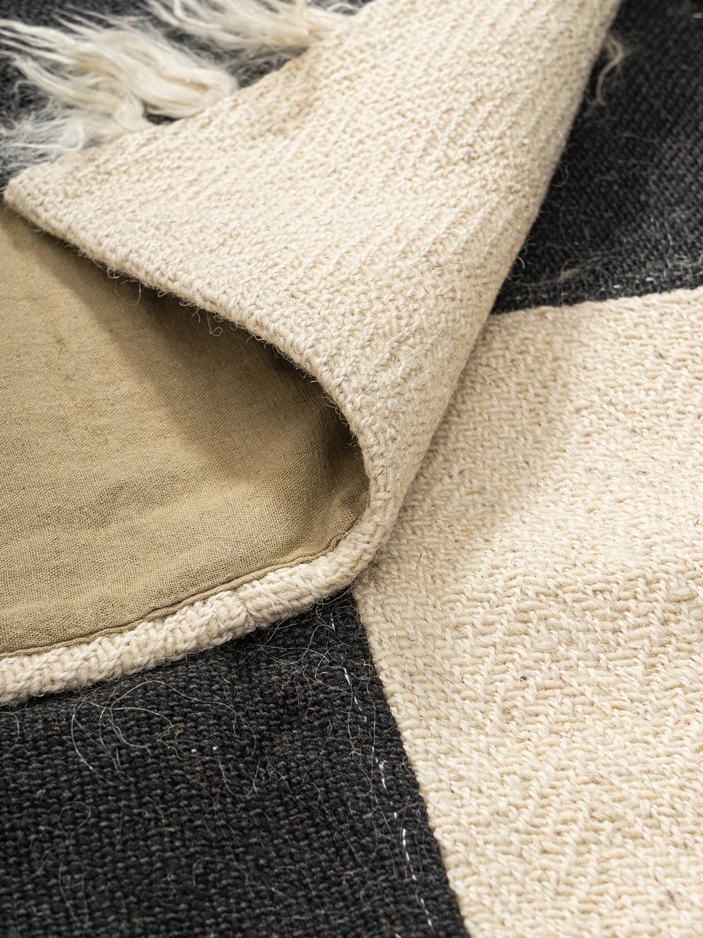 Umbra Wool Patch Rug Contrast Living