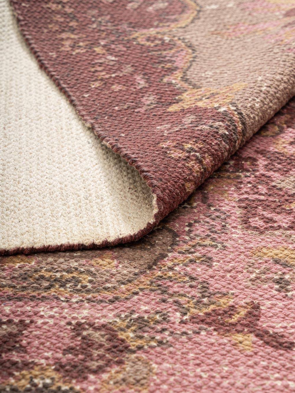 Merrin Cotton Printed Rug Contrast Living