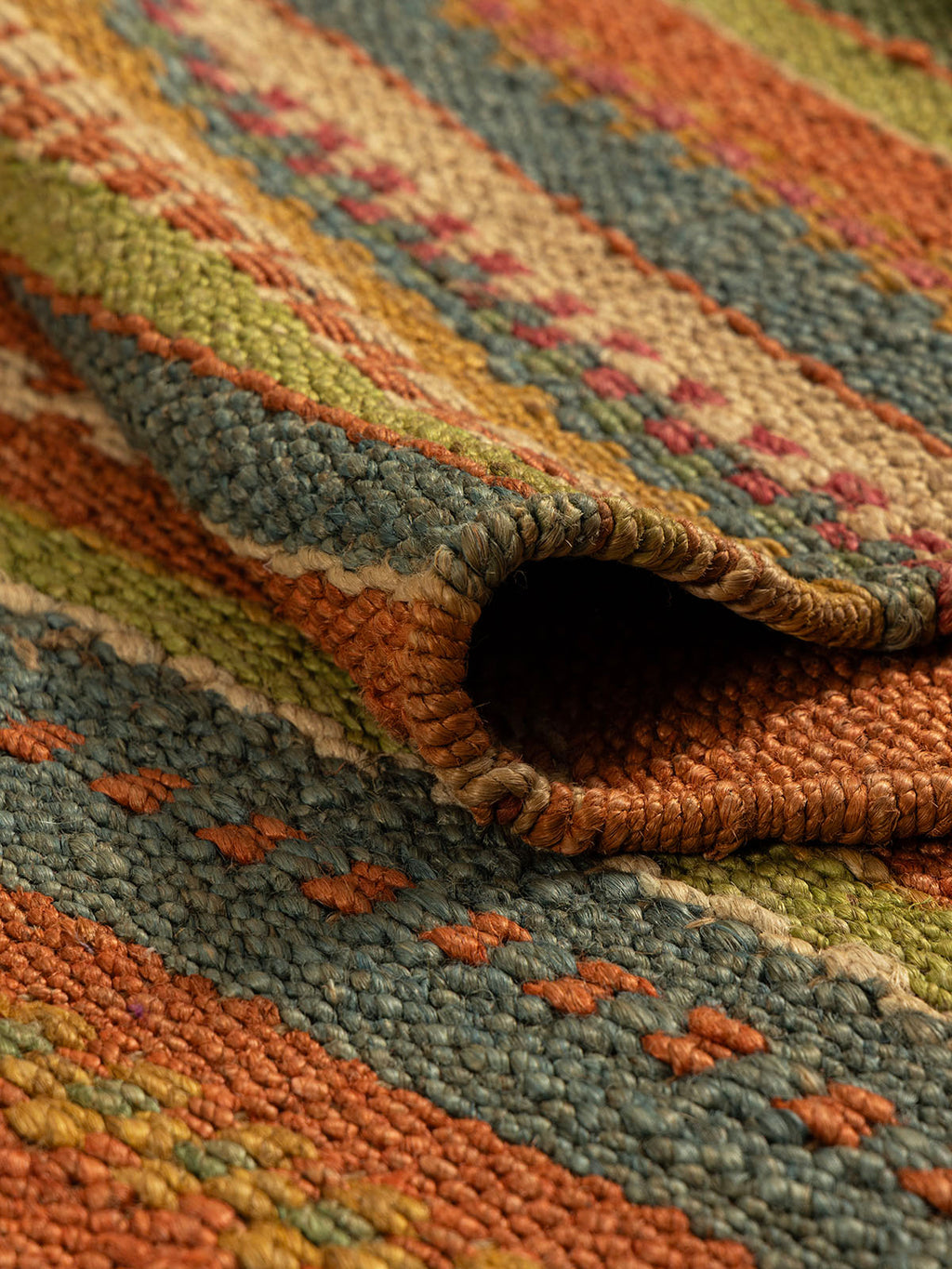 Hirai Jute Sumak Runner Contrast Living