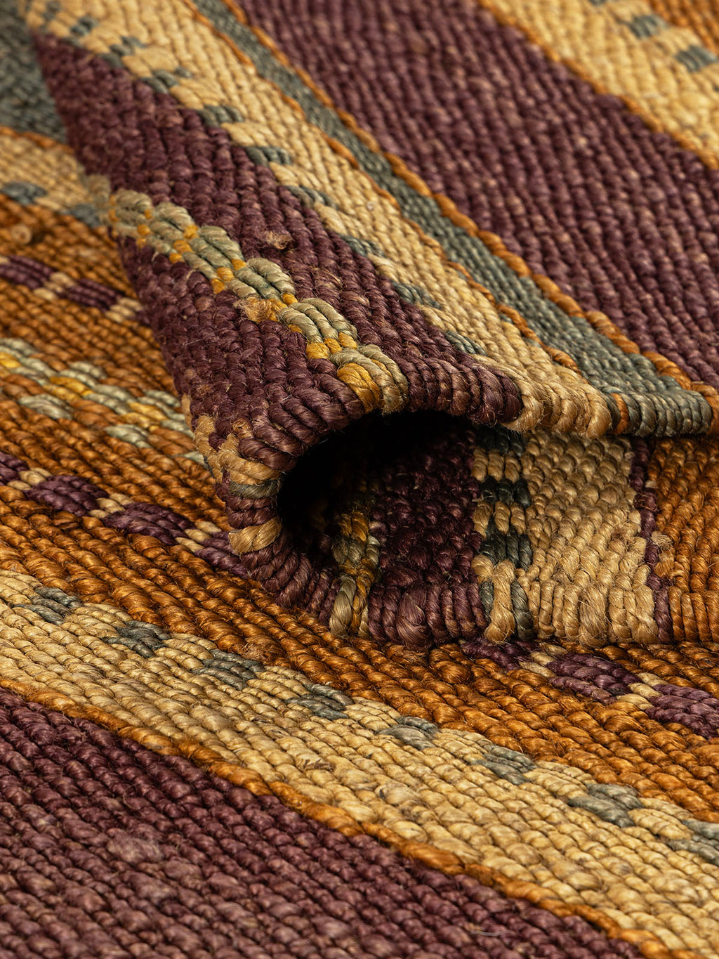 Nippori Jute Sumak Runner Contrast Living