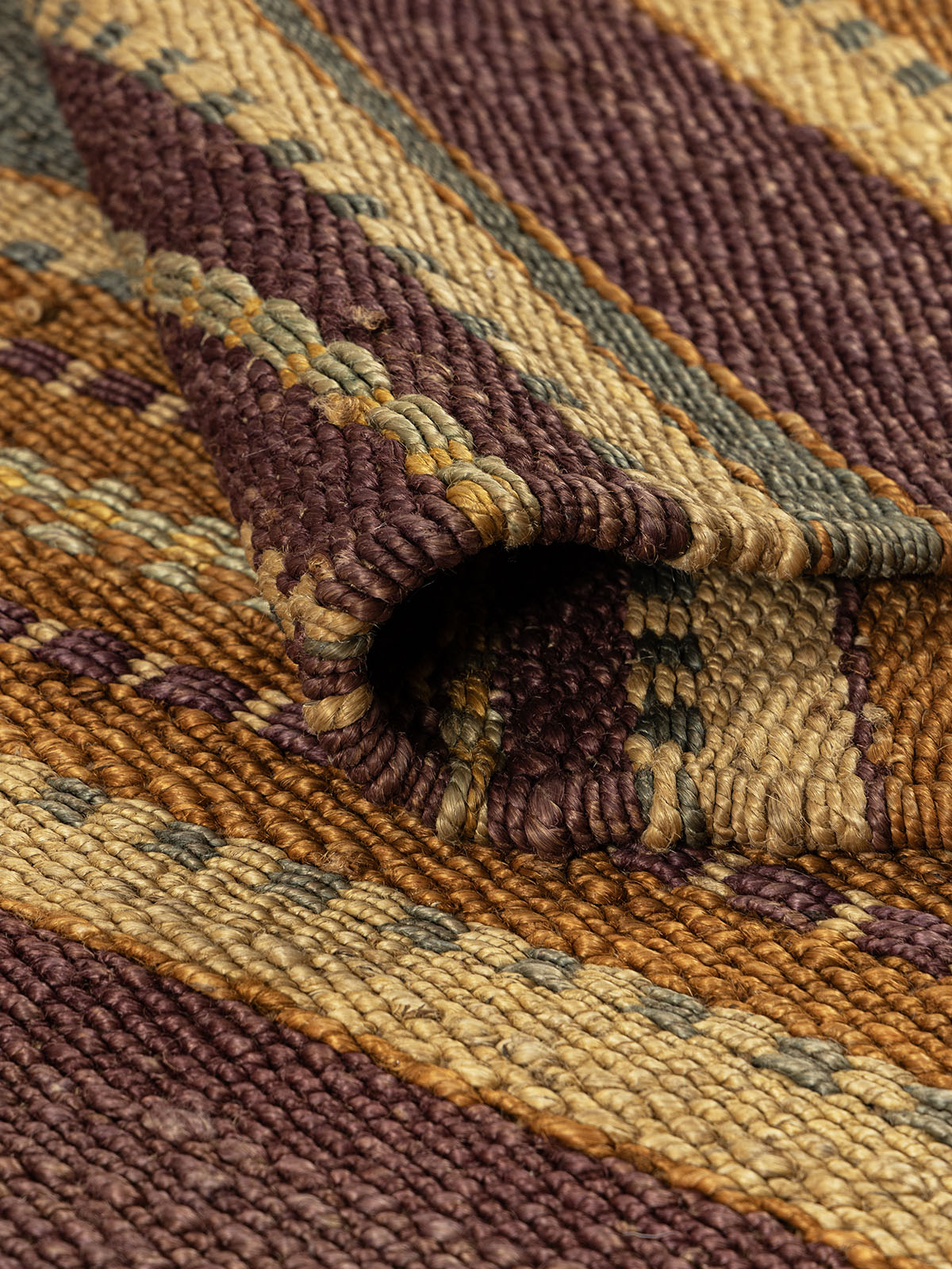 Nippori Jute Sumak Runner Contrast Living