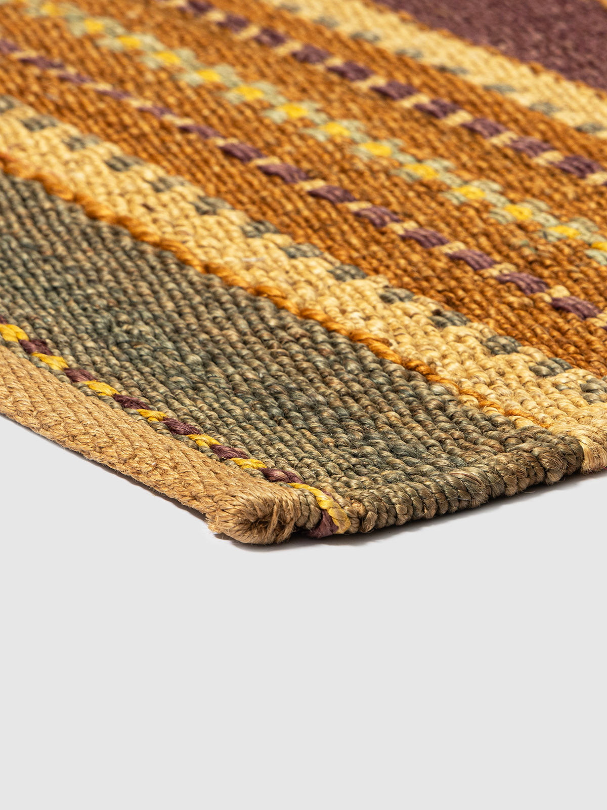 Nippori Jute Sumak Runner Contrast Living