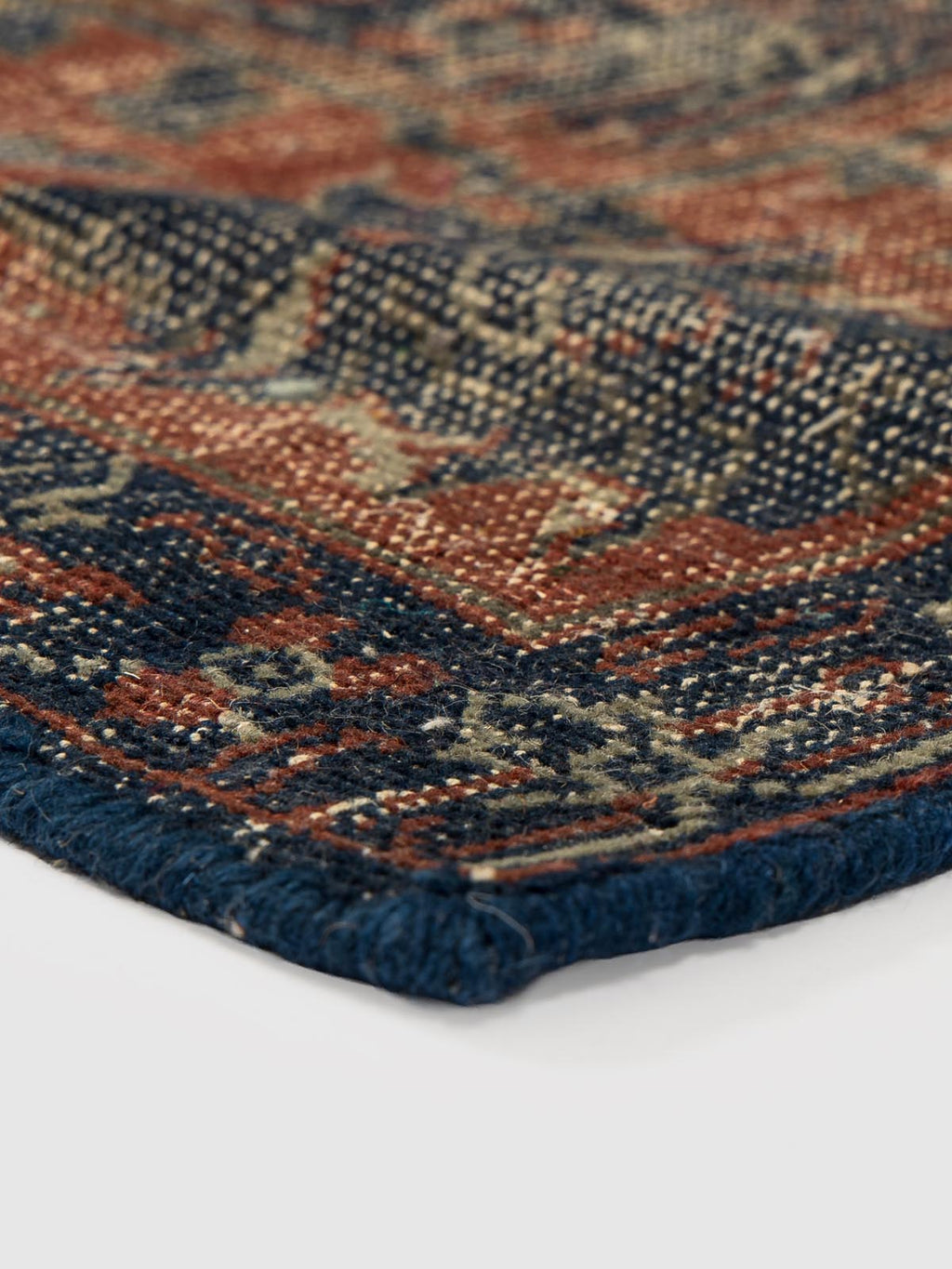 Mandiora Wool Knotted Floor Mat Contrast Living