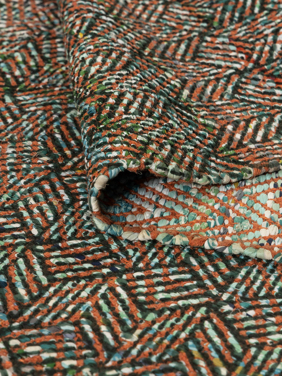 Nerima Cotton Chindi Rug Contrast Living