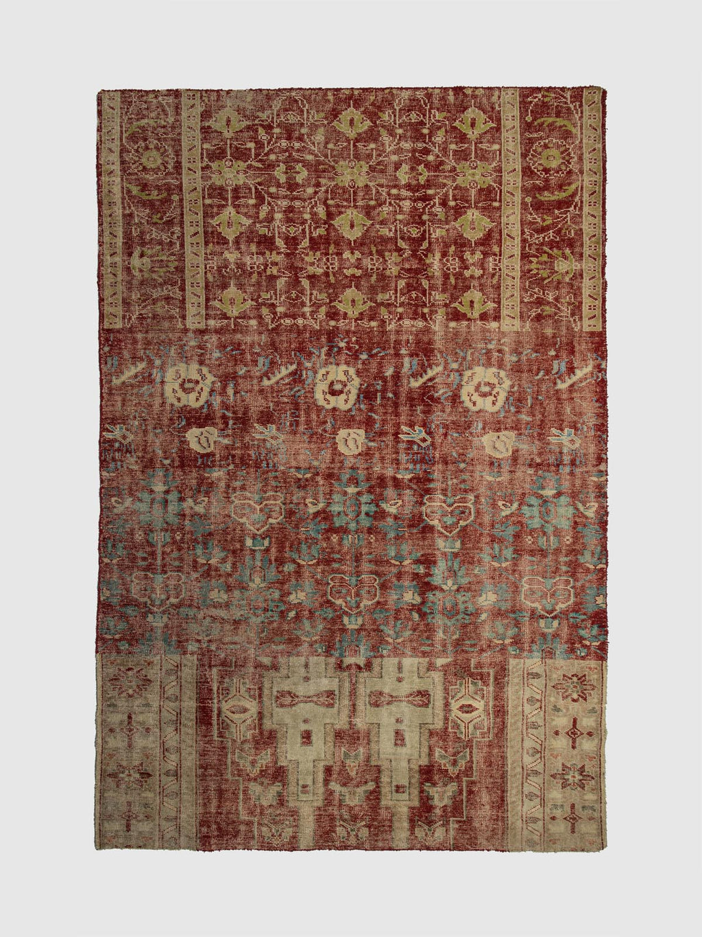 Pozzillo Wool Knotted Carpet Contrast Living