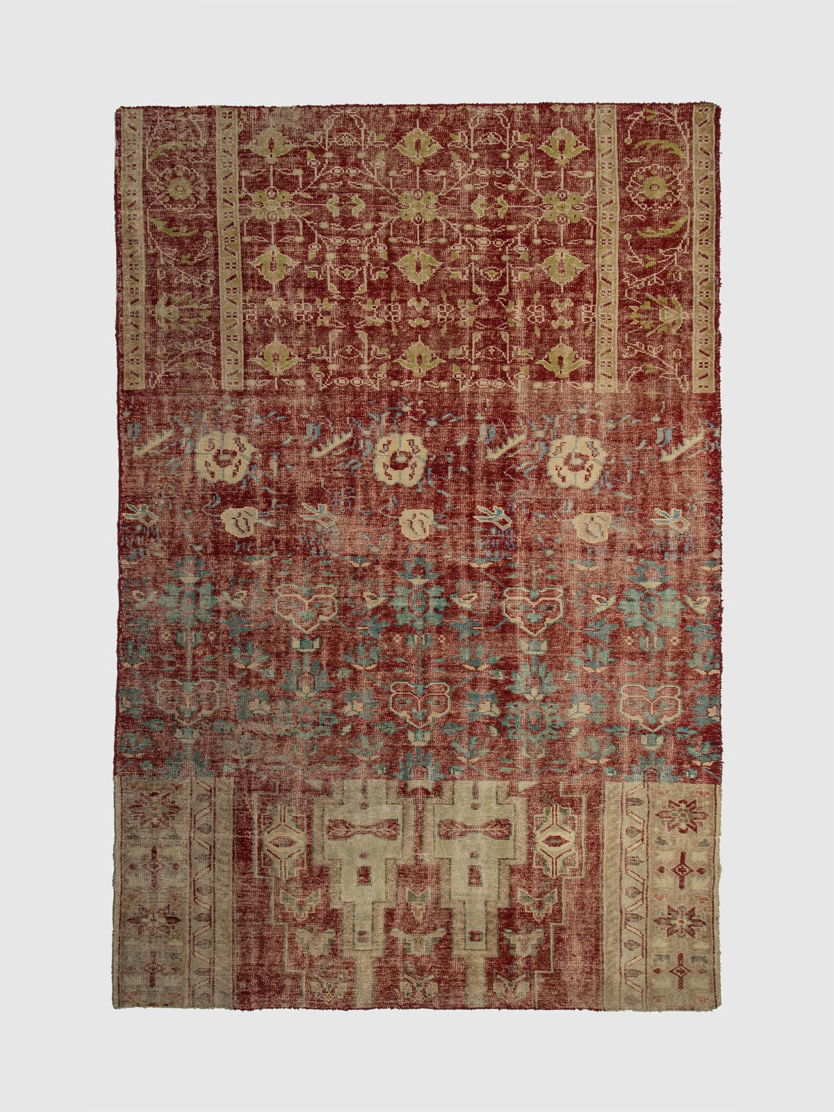Pozzillo Wool Knotted Carpet Contrast Living