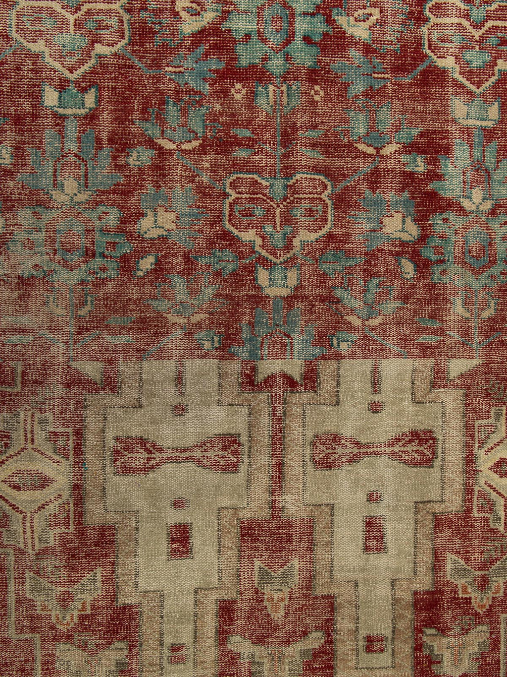 Pozzillo Wool Knotted Carpet Contrast Living