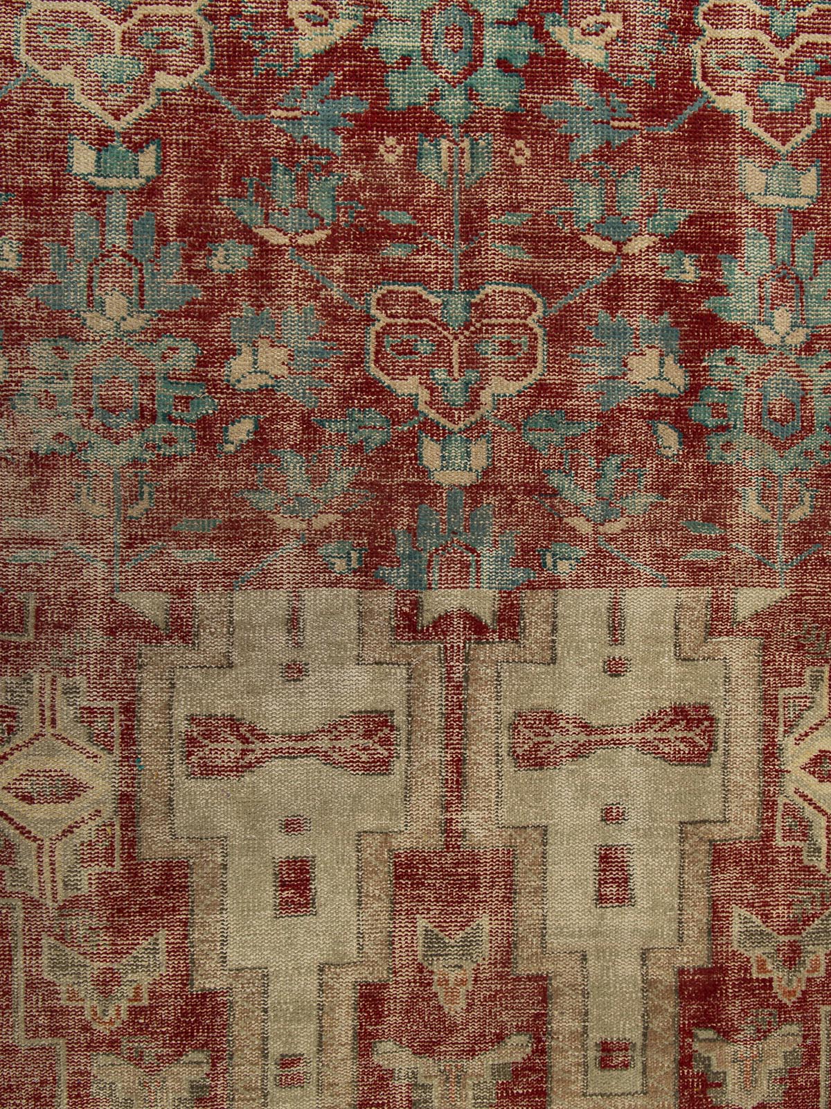 Pozzillo Wool Knotted Carpet Contrast Living
