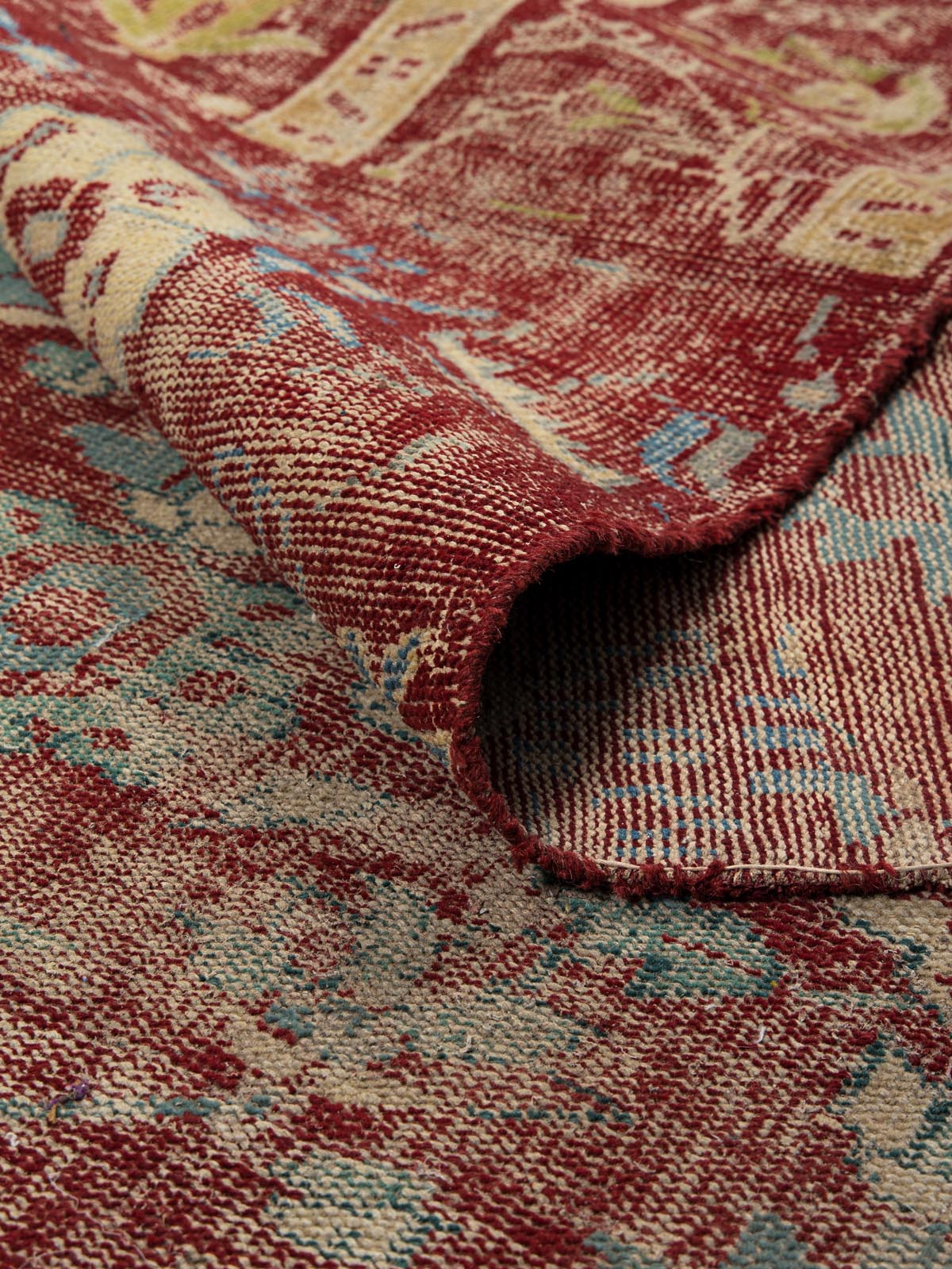 Pozzillo Wool Knotted Carpet Contrast Living