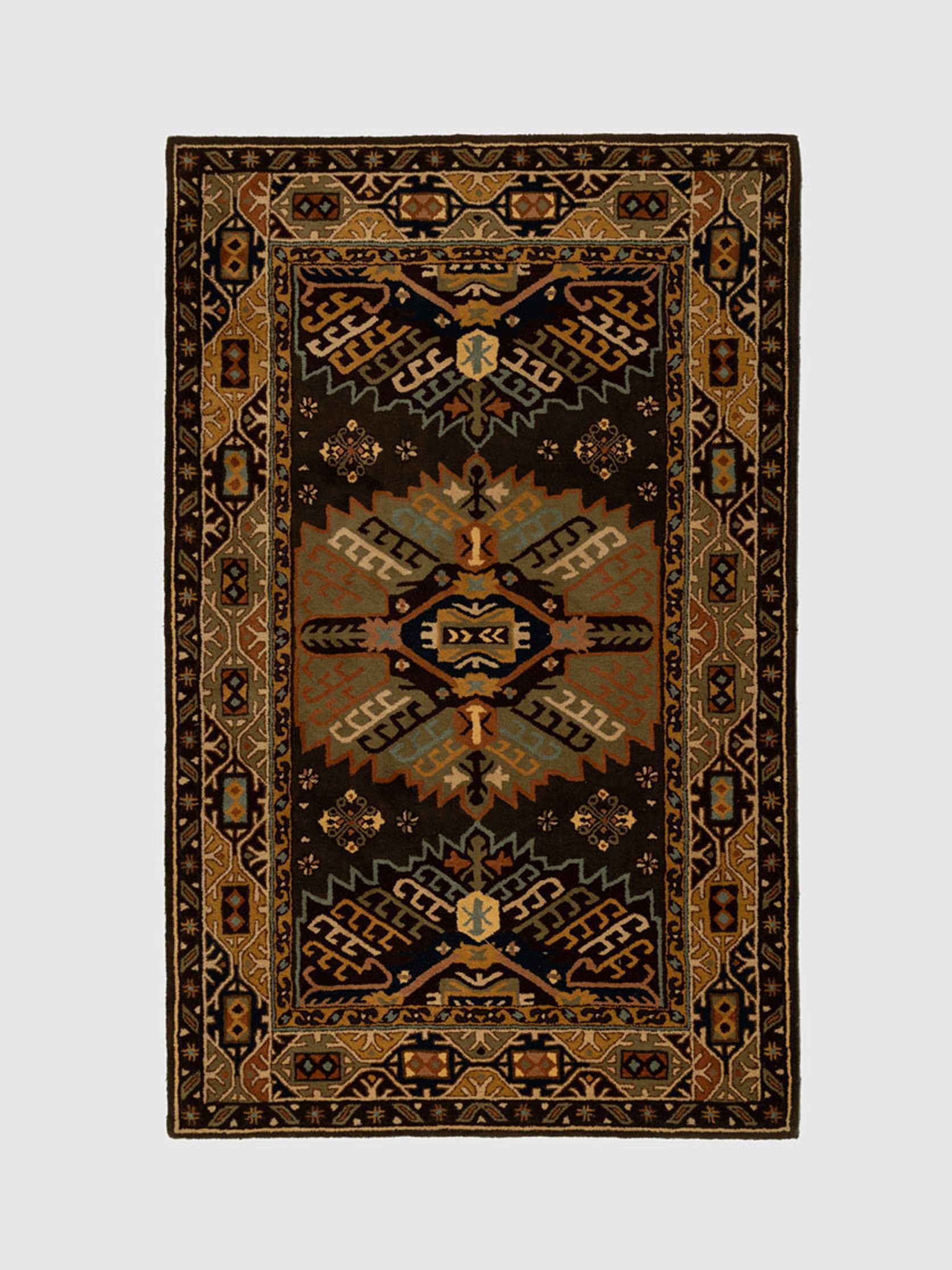 Rolpa Wool Tufted Carpet Contrast Living