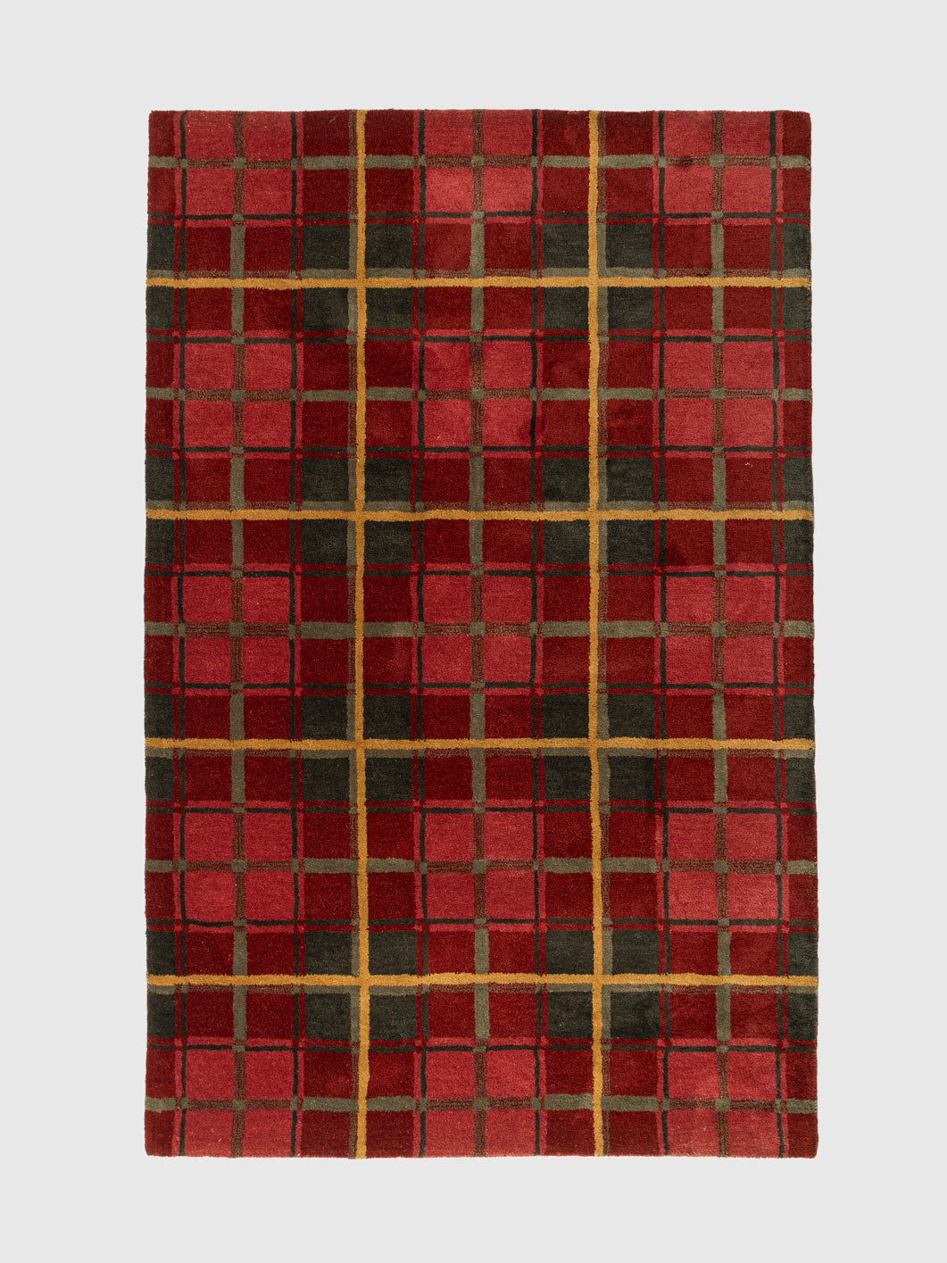 Kazerun Wool Patch Tufted Carpet Contrast Living