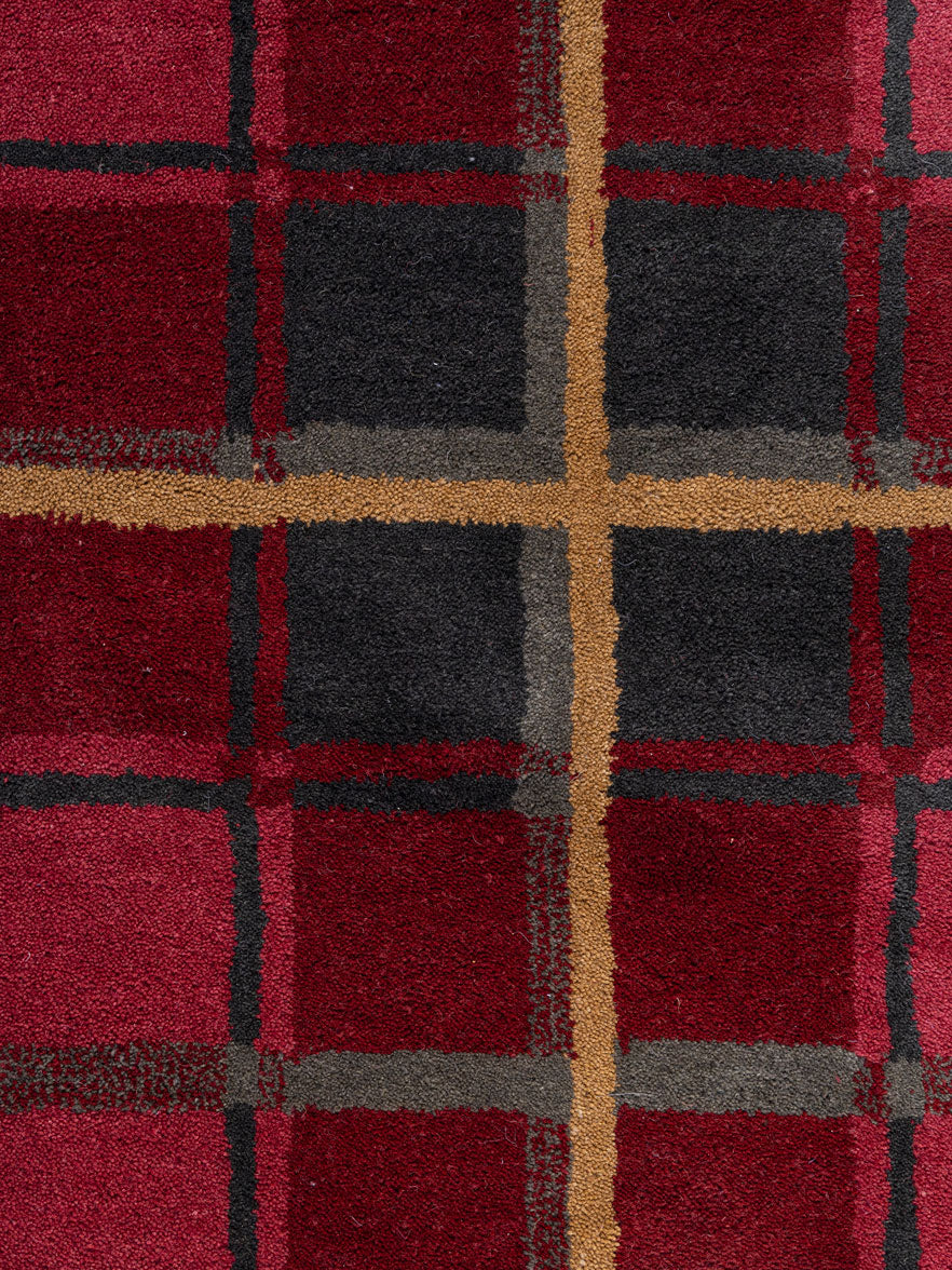 Kazerun Wool Patch Tufted Carpet Contrast Living