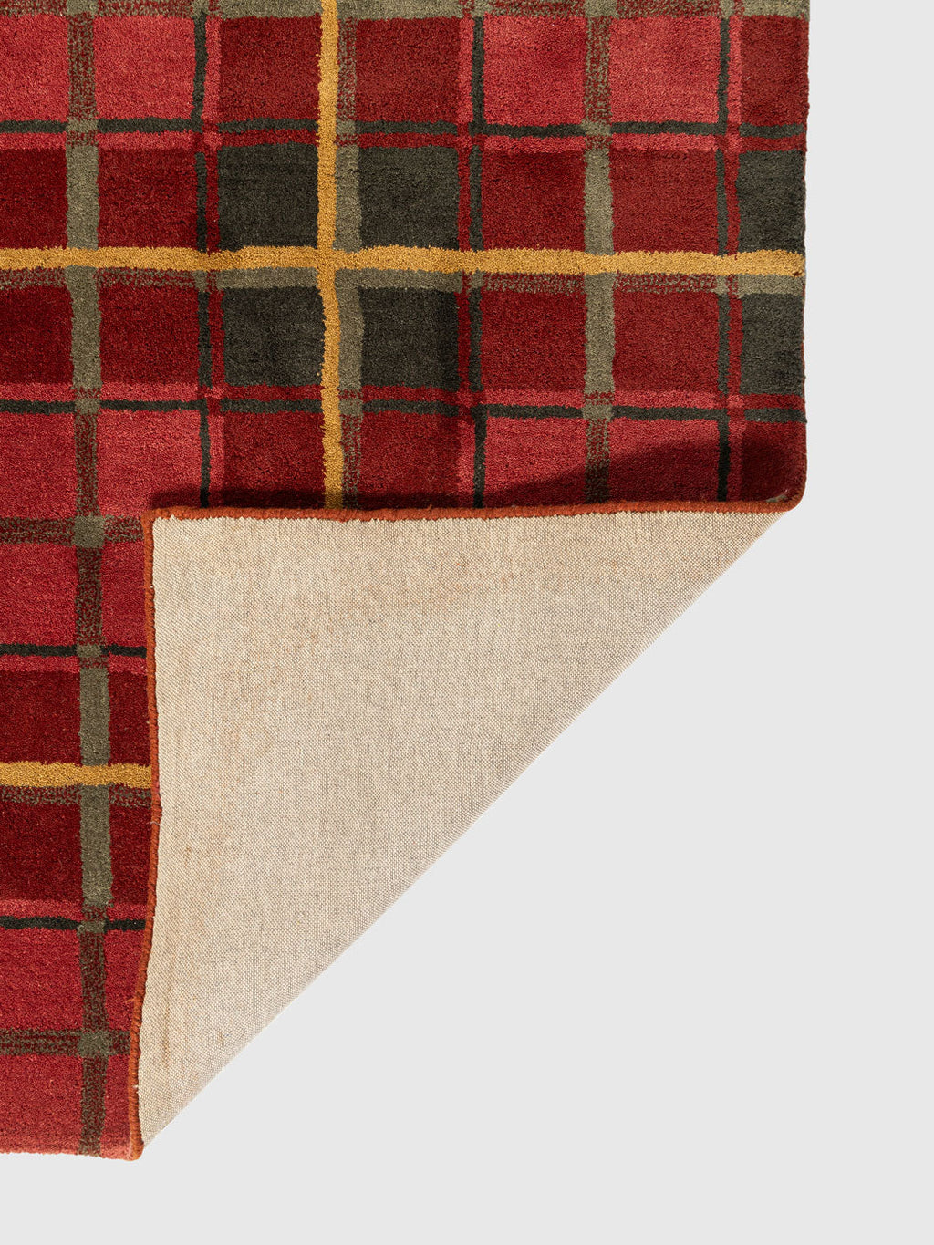 Kazerun Wool Patch Tufted Carpet Contrast Living
