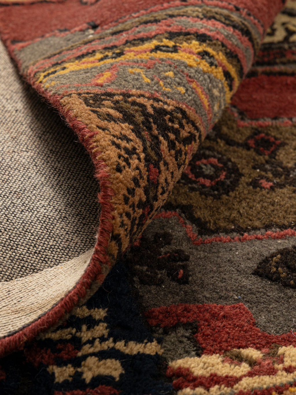 Shiraz Wool Patch Tufted Carpet Contrast Living