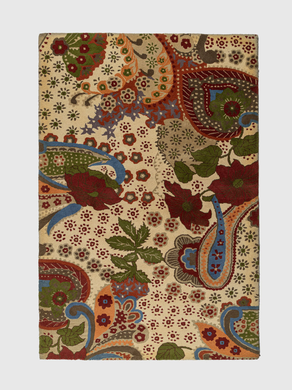 Kerman Wool Patch Tufted Carpet Contrast Living