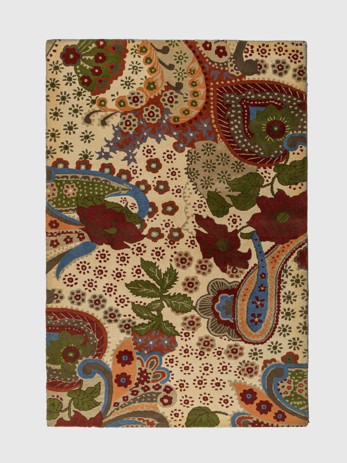 Kerman Wool Patch Tufted Carpet Contrast Living