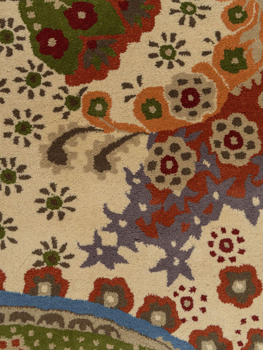 Kerman Wool Patch Tufted Carpet Contrast Living