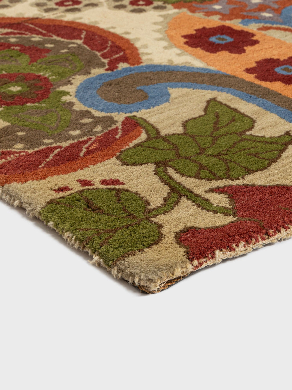 Kerman Wool Patch Tufted Carpet Contrast Living