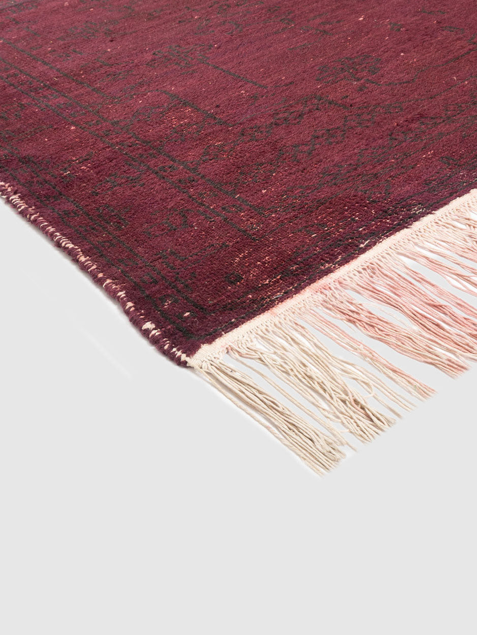 Jibou Wool Knotted Carpet Contrast Living