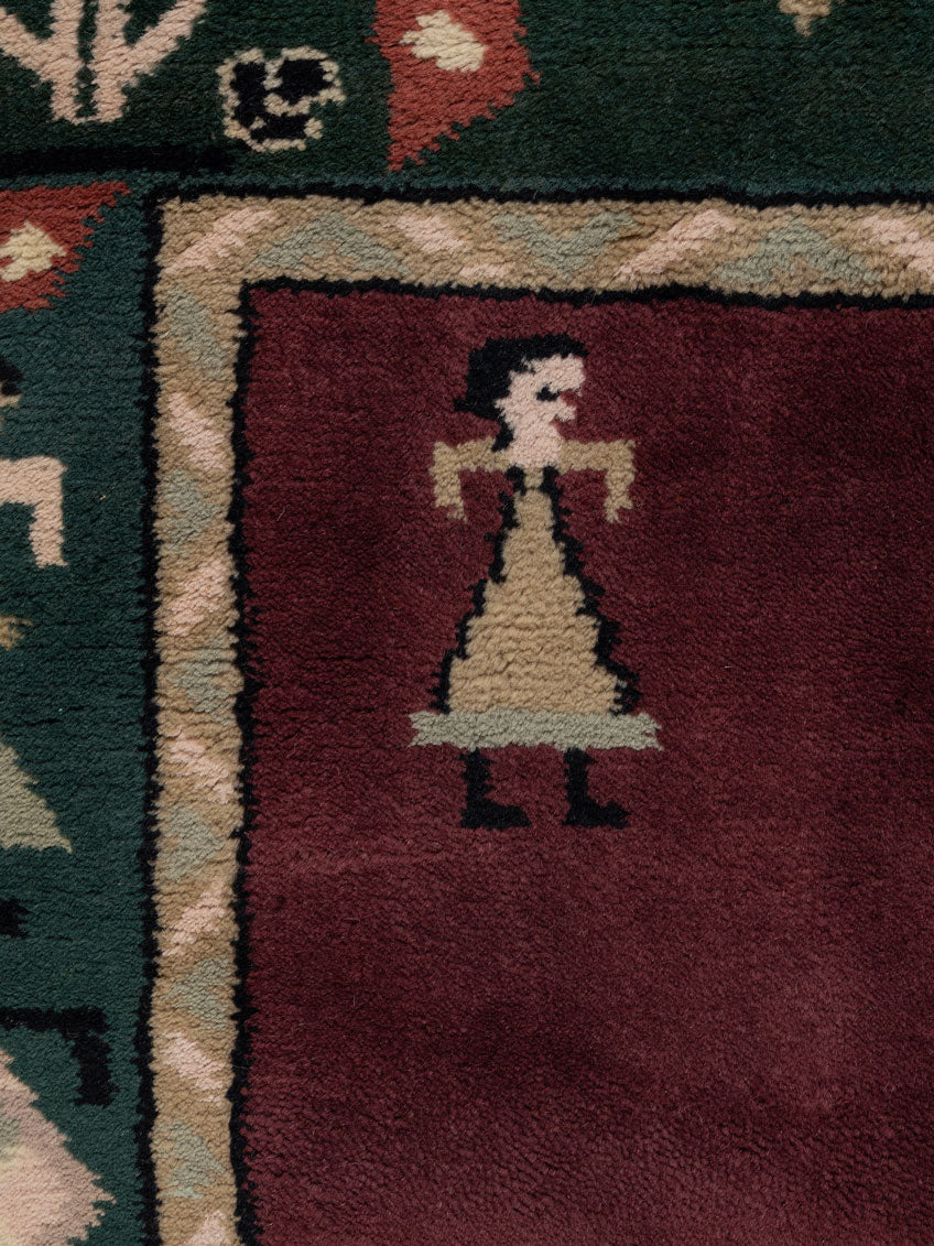 Hainan Wool Knotted Carpet Contrast Living