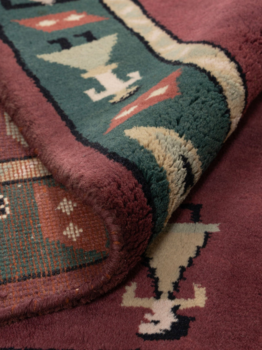 Hainan Wool Knotted Carpet Contrast Living