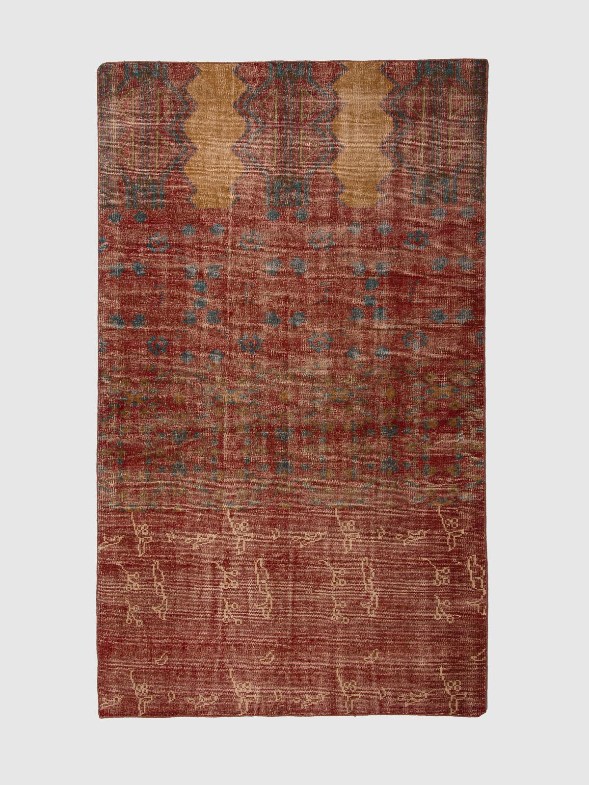 Knotra Wool Knotted Carpet Contrast Living