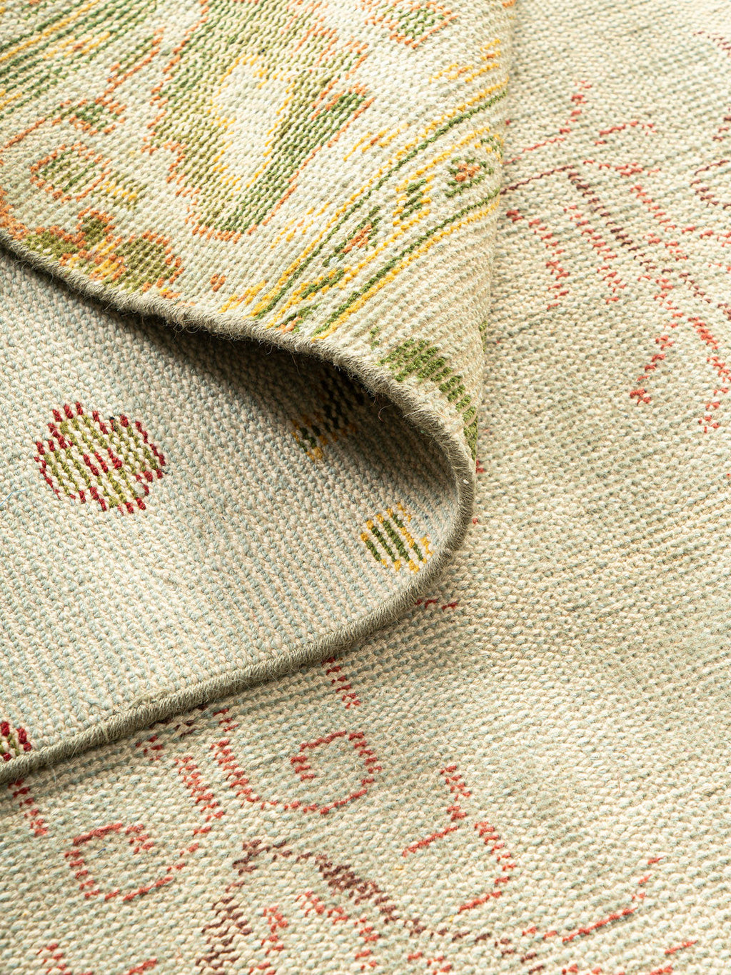 Pachu Wool Hand Knotted Carpet Contrast Living