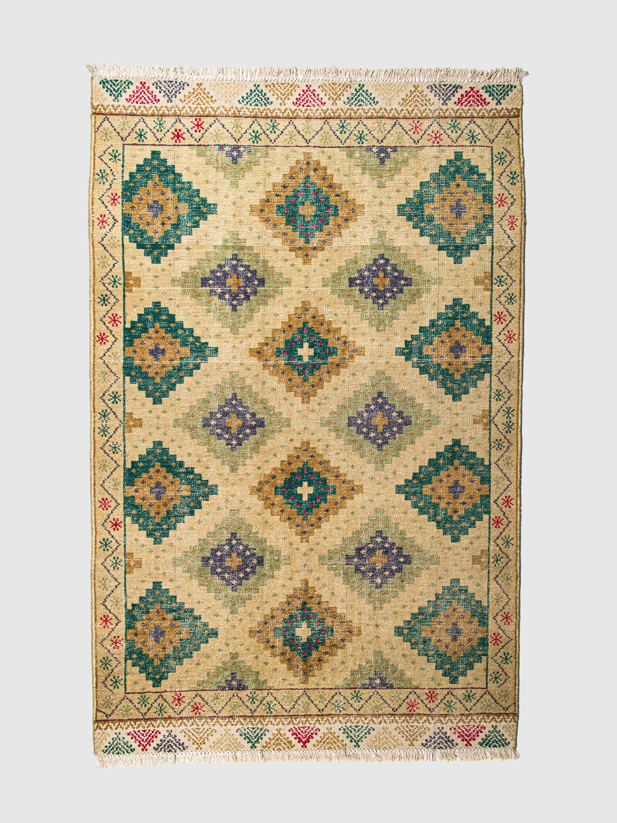 Sencia Wool Knotted Carpet Contrast Living