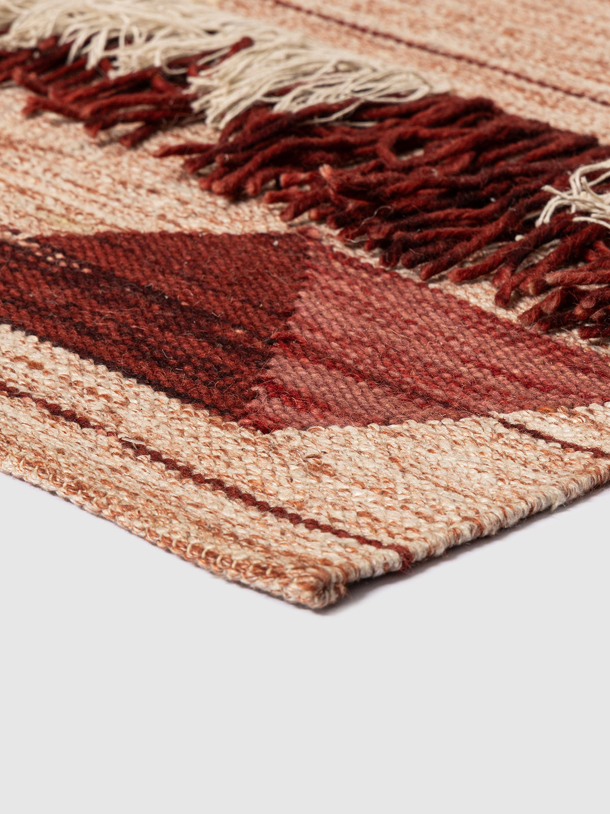 Azabu Wool Cotton Rug Contrast Living
