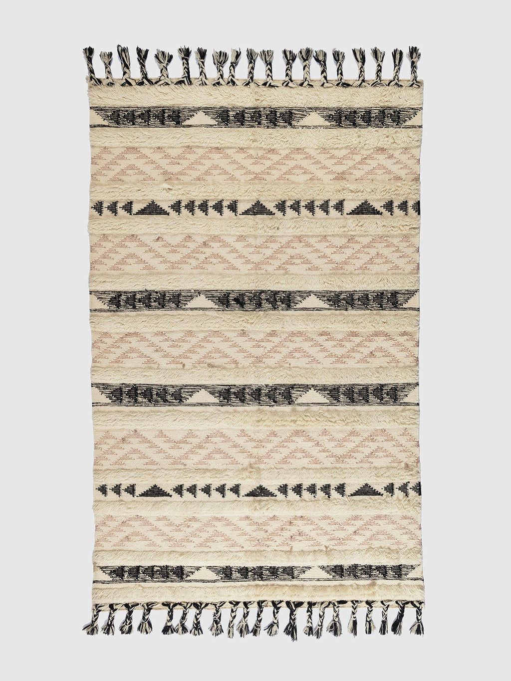 Adachi Wool Cotton Rug Contrast Living