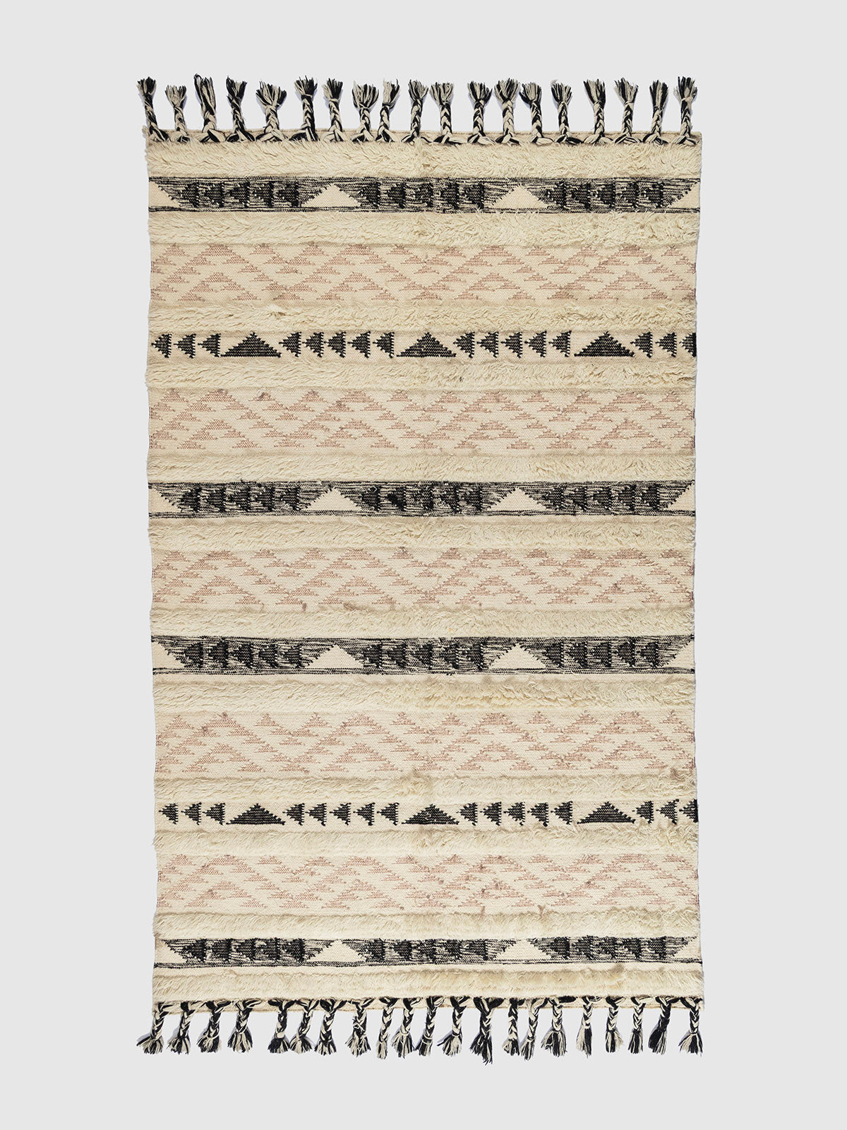 Adachi Wool Cotton Rug Contrast Living