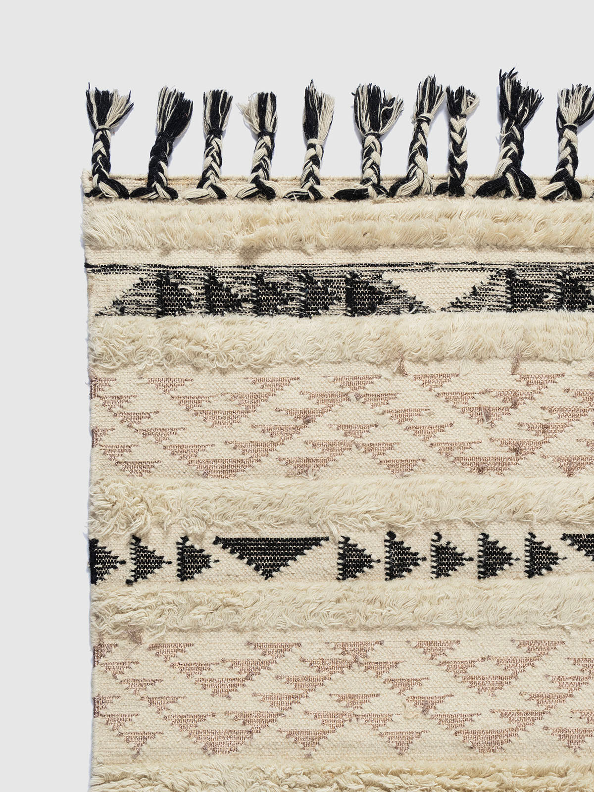 Adachi Wool Cotton Rug Contrast Living